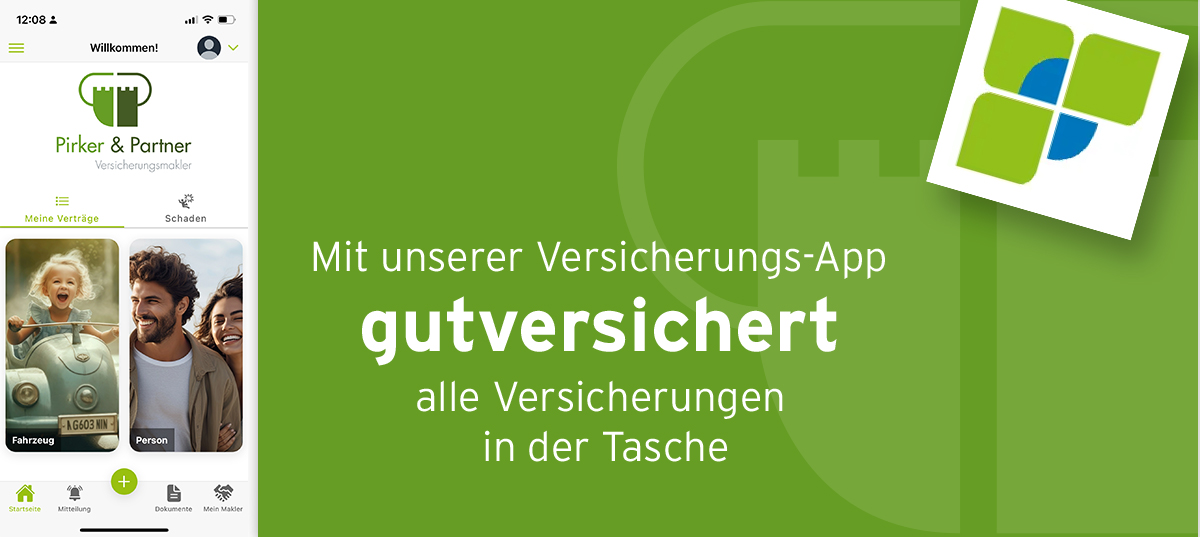 Mit unserer Kundenapp gutversichert haben Sie all Ihre Versicherungsagenden immer und überall dabei.